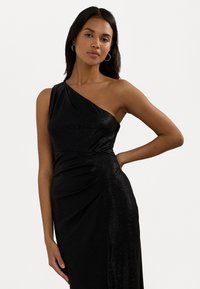 Lauren Ralph Lauren RUDRANIMETALLIC ONE SHOULDER COCKTAIL DRESS - Koktailové šaty/večierkové šaty - black