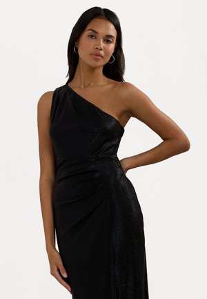 Lauren Ralph Lauren RUDRANIMETALLIC ONE SHOULDER COCKTAIL DRESS - Juhlamekko - black