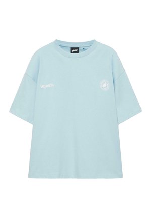 PULL&BEAR, STWD BOXY T-SHIRT - T-shirt imprimé - light blue