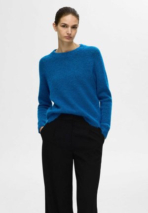Selected Femme SLFLULU LS O-NECK B NOOS - Trui - super sonic