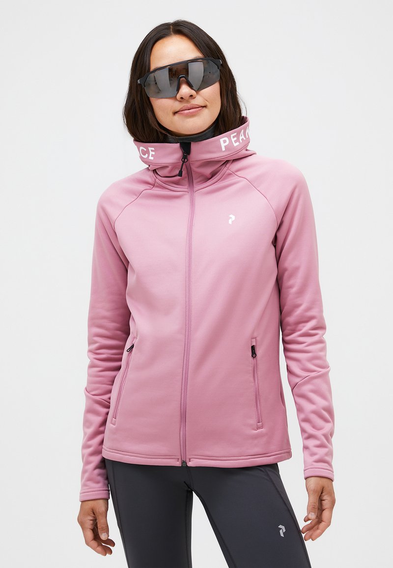 Peak Performance W RIDER ZIP HOOD - Fleece jacket - altrosa