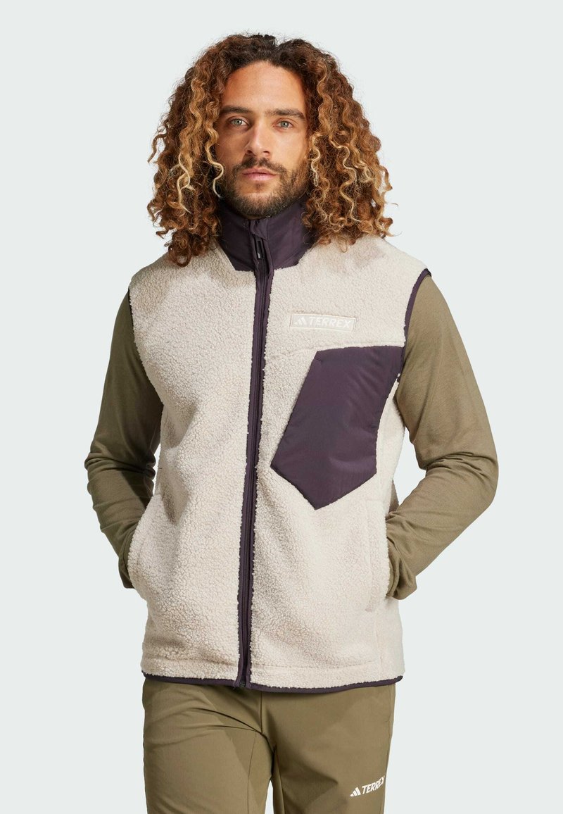 Adidas Terrex XPLORIC HIGH PILE FLEECE - Weste - beige