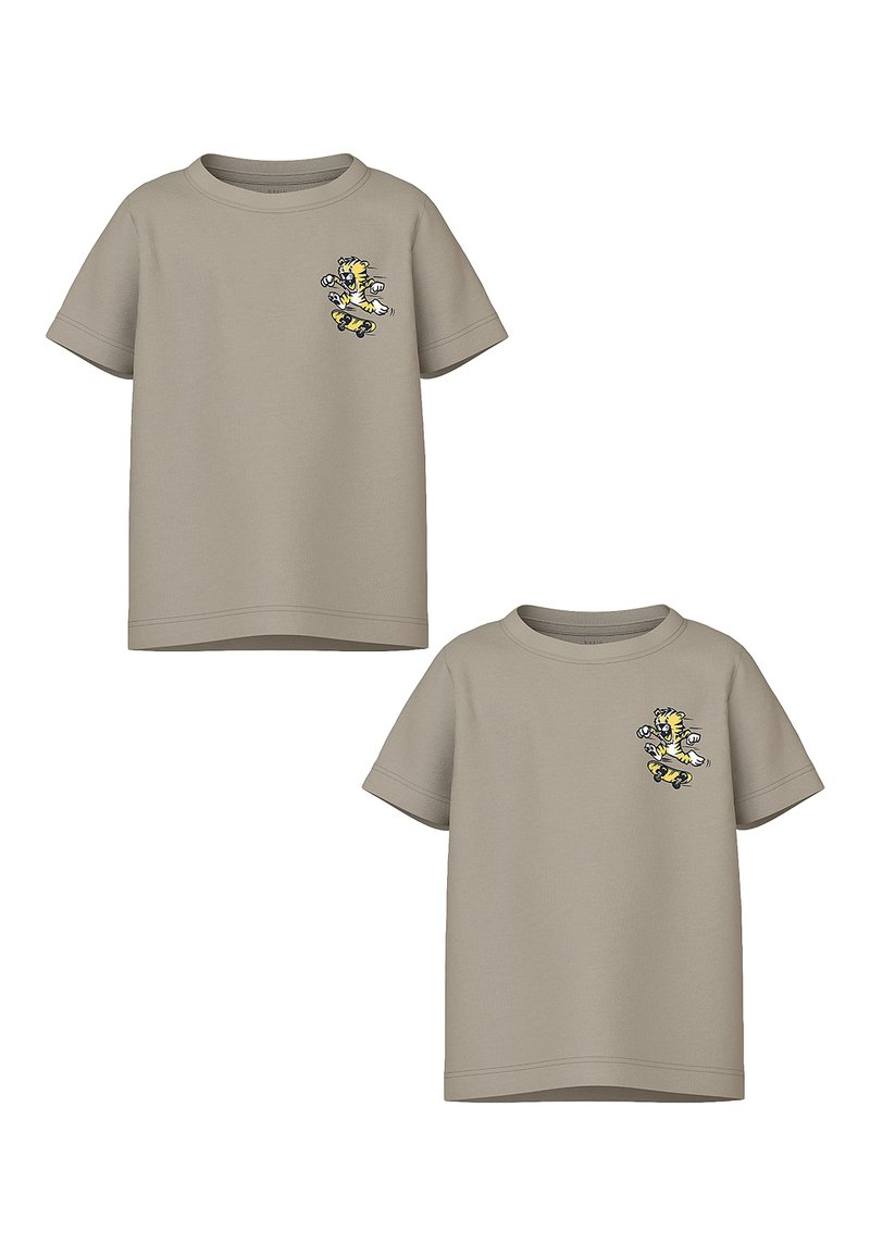 Name it 2ER SET  - Print T-shirt - braun-2