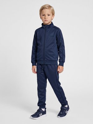 Hummel, HUMMEL HMLJR REG LOGO TRACK SUIT  SET - Trainingsanzug - dress blues