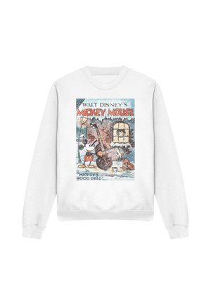 Disney, MICKEY MOUSE VINTAGE POSTER CHRISTMAS GOOD DEED - Sweatshirt - white
