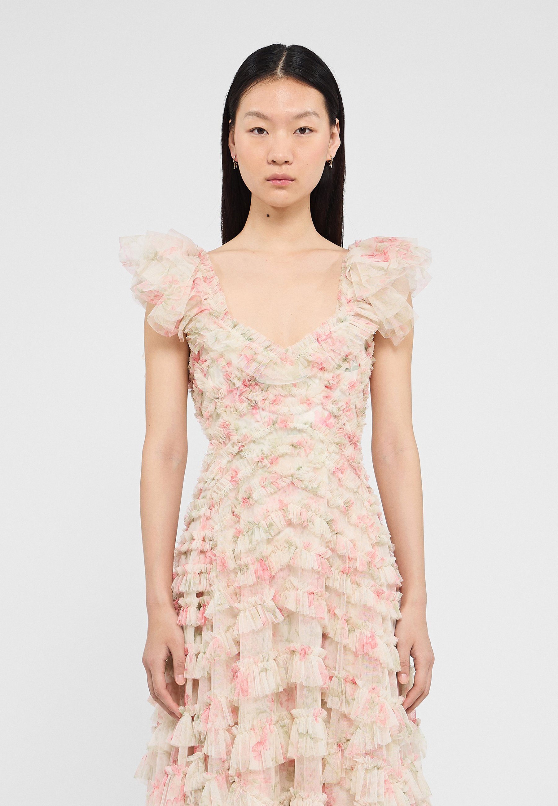 Needle & Thread SUMMER POSY LOLA BACKLESS BALLERINA DRESS - Cocktail dress  / Party dress - moonshine/coral/nude - Zalando.ie
