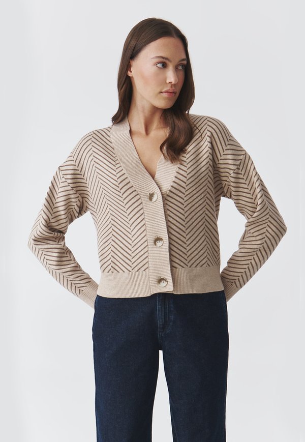 Strickjacke - light beige