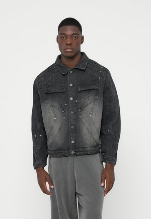 HEAVY CUTLINE WAVE JACKET - Veste en jean - black