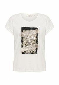 SITA - T-shirt imprimé - green beige nature is art