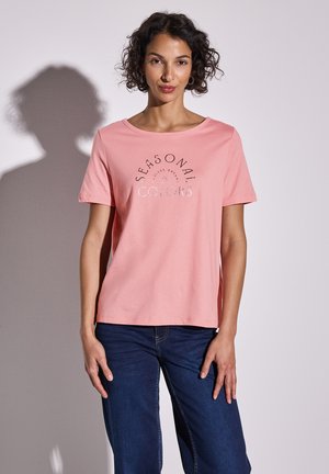MIT WORDING - Print T-shirt - rosa