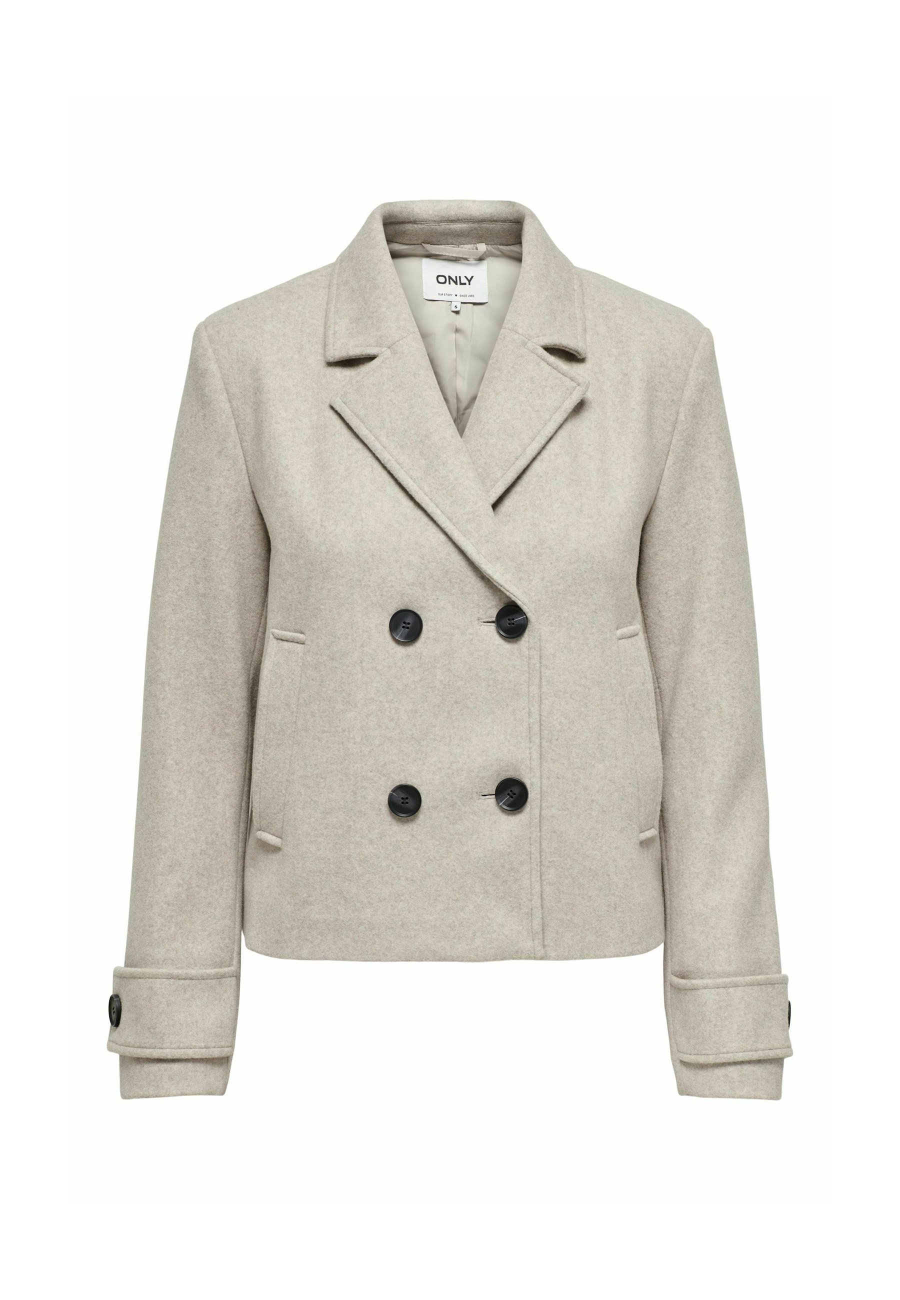 ONLY ONLFREJA SHORT DB JACKET OTW NOOS - Blazer - light grey/lichtgrijs