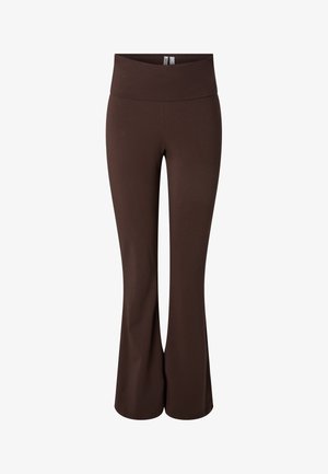 Pieces, LEGGINGS PCGEORGINA MW FLARED - Pantalon classique - hot fudge
