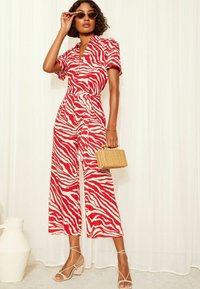 Friends Like These COLLAR BUTTON THROUGH CULOTTE REGULAR FIT - Jumpsuit - red