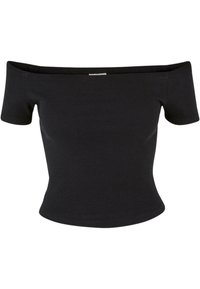Urban Classics OFF SHOULDER  TEE 2-PACK - Paprasti marškinėliai - black/white