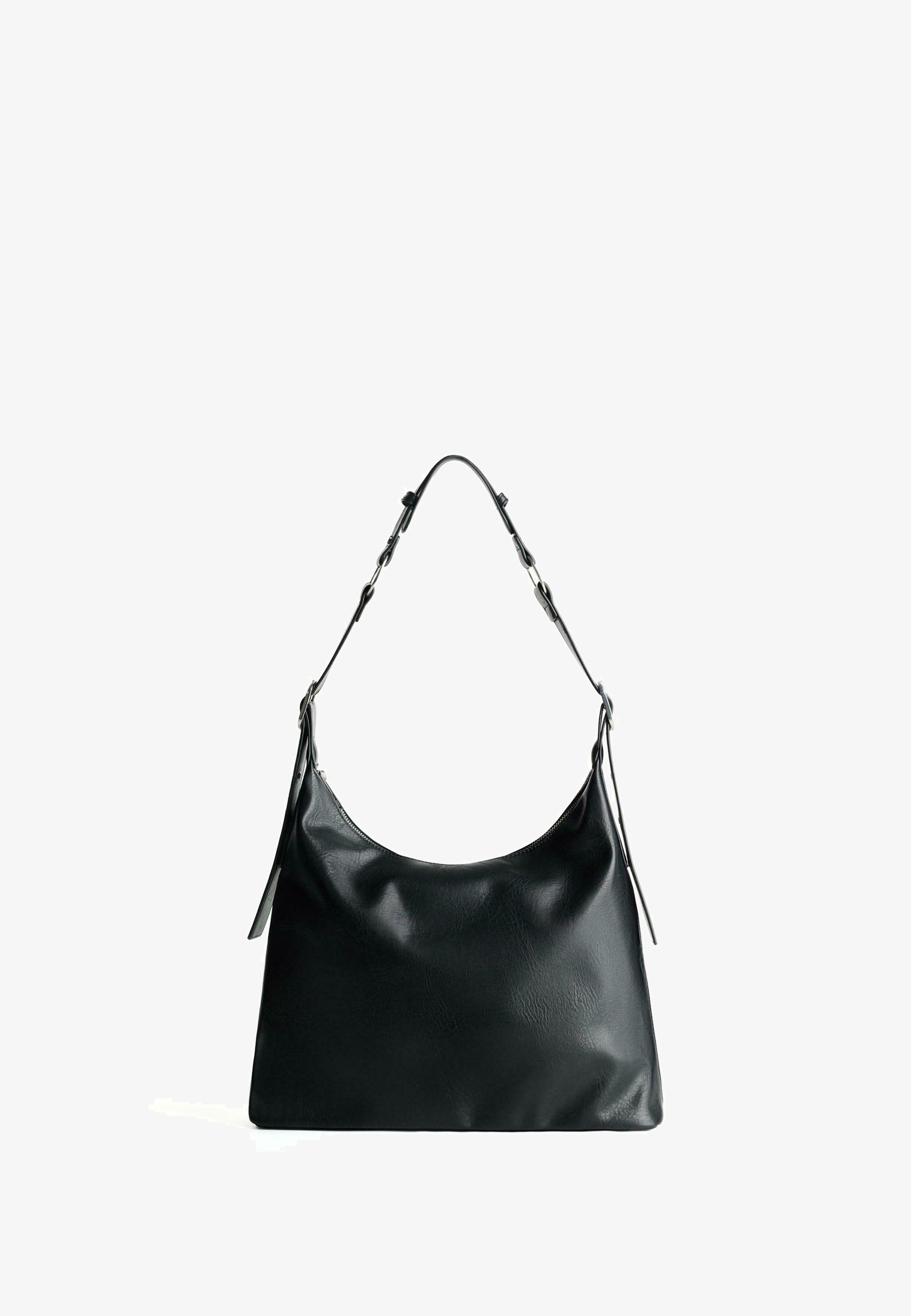Bershka WITH BUCKLES Borsa a mano black/nero Zalando