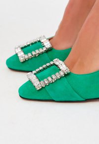 Cesare Gaspari JEWEL BROOCH - Sandály na vysokém podpatku - green