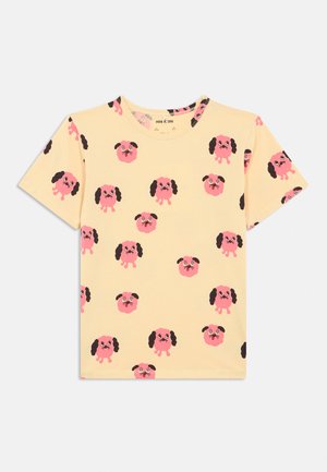 Mini Rodini DOGGIES TEE UNISEX - Tricou cu imprimeu - yellow