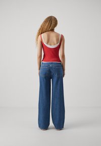 BDG Urban Outfitters DOUBLE LAYER  - Top - red hibiscus/bright white