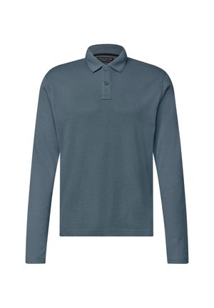 Street One MEN, LANGARM POLOSHIRT IN UNIFARBE - Poloshirt - vintage blue