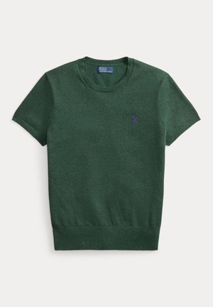 Polo Ralph Lauren, SHORT-SLEEVE CREWNECK SWEATER - Základné tričko - scotch pine heather