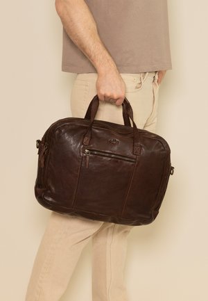 Gusti Leder JAXON - Laptop bag - dunkelbraun