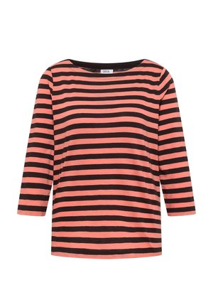 Cecil, BASIC SHIRT MIT BOAT NECK UND STREIFEN - Langarmshirt - raw chocolate brown