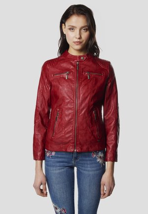BIKER - Chaqueta de cuero sintético - rojo   red