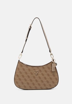 Guess NOELLE TOP ZIP SHOULDER BAG - Mala de mão - latte