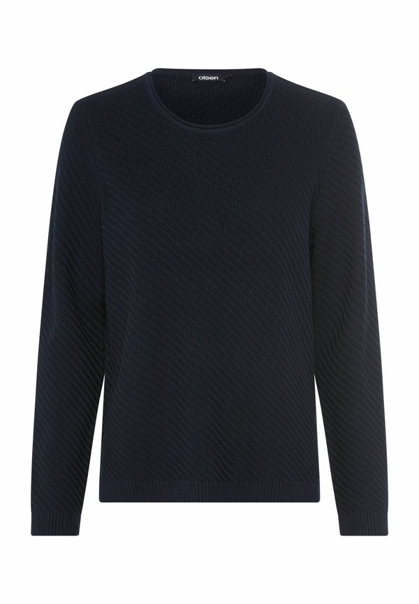 MIT SEITLICHEN SCHLITZEN AM SAUM - Strickpullover - dunkelblau