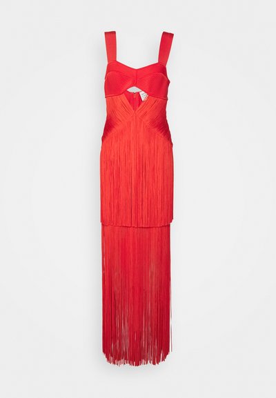 Hervé Léger DRAPED FRINGE CUT OUT GOWN - Suknia balowa