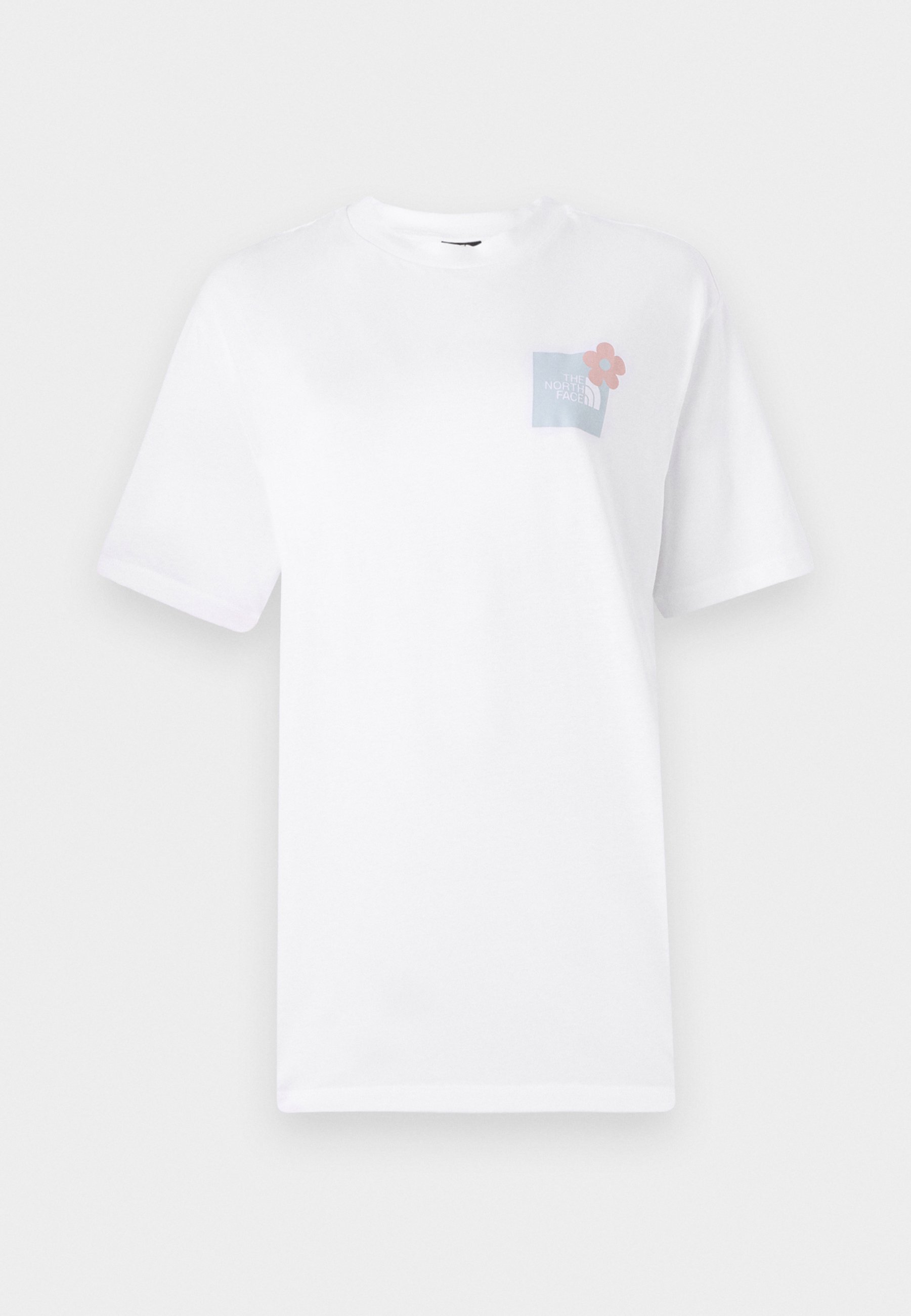 売れ筋商品|||ノースフェイス Tシャツ レディース トップス WOMENS OVERSIZED TEE FLOWER LOGO - Print T-shirt - white/faded blue/l pink The North Face WOMENS OVERSIZED TEE FLOWER LOGO - Print T