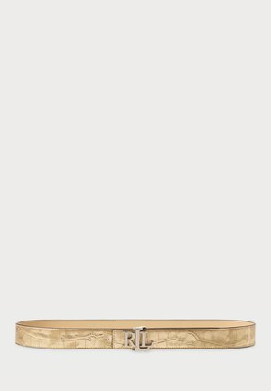 LOGO REVERSIBLE METALLIC EMBOSSED BELT - Belt - platinum/sand dune