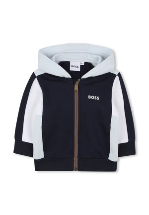 MIT KAPUZE - Cardigan - bleu cargo