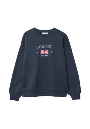 EMBROIDERED LONDON  - Sweatshirt - mottled dark blue