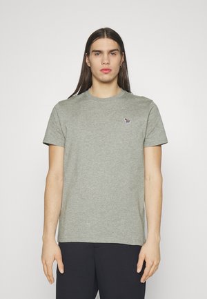 MENS SLIM FIT ZEBRA - Βασικό μπλουζάκι - grey