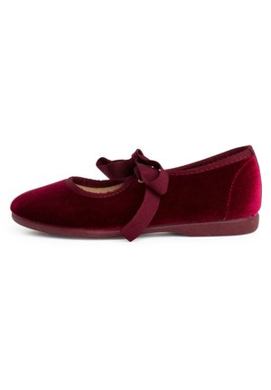 Ballerines En Velours Pisamonas - Style Ballet Avec Rubans Croisés, Semelle Antidérapante - Pour Filles, Tailles 26 à 36