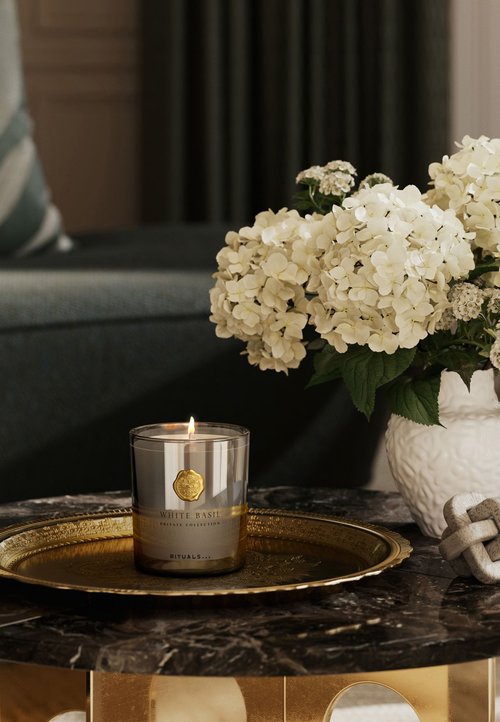 RITUALS ORRIS MIMOSA Bougie parfumée 360 g, durée de combustion 60 heures, différents parfums au choix sur cette page, avec lingettes de nettoyage Filabe