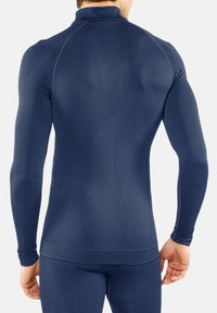FALKE MAXIMUM WARM HIGH ZIP NECK COLD TO VERY COLD TEMPERATURES - Hemd - space blue