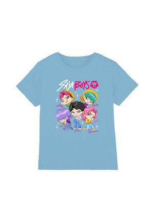 Print T-shirt - light blue