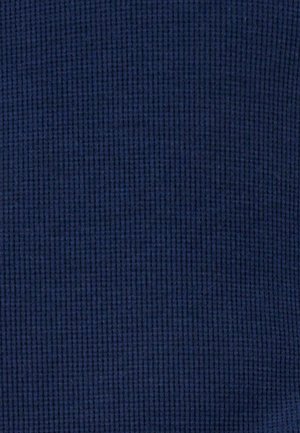 Navy ribbed fabric with a textured surface, featuring a consistent pattern of vertical lines and a soft, woven appearance.