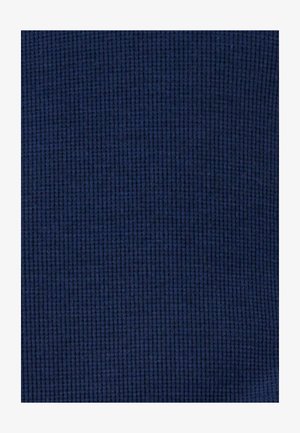 Navy ribbed fabric with a textured surface, featuring a consistent pattern of vertical lines and a soft, woven appearance.
