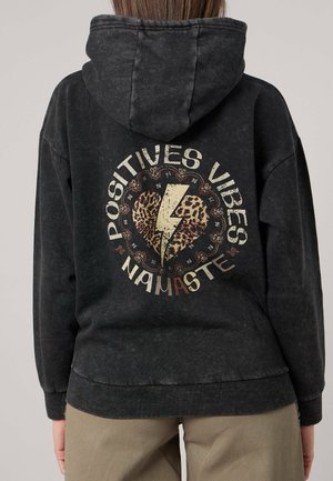 DEELUXE, DEELUXE ORIGINAL SCHWEISS NAMASTE - Sweat à capuche - holzkohle