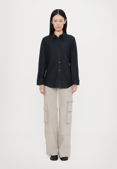 CLOSED SEAMING SHIRT - Košilová halenka  - dark blue