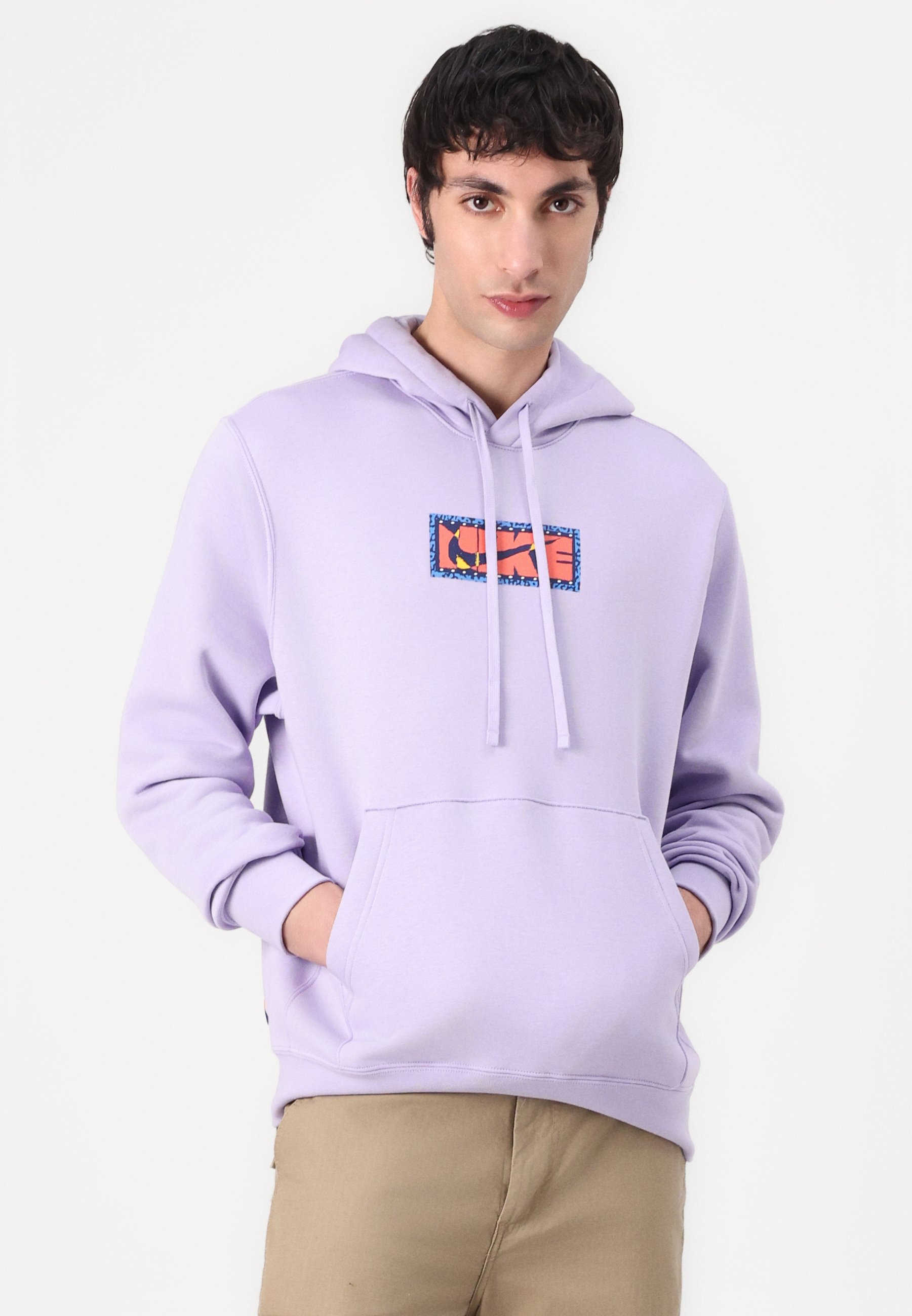 nike club fleece hoodie lavender