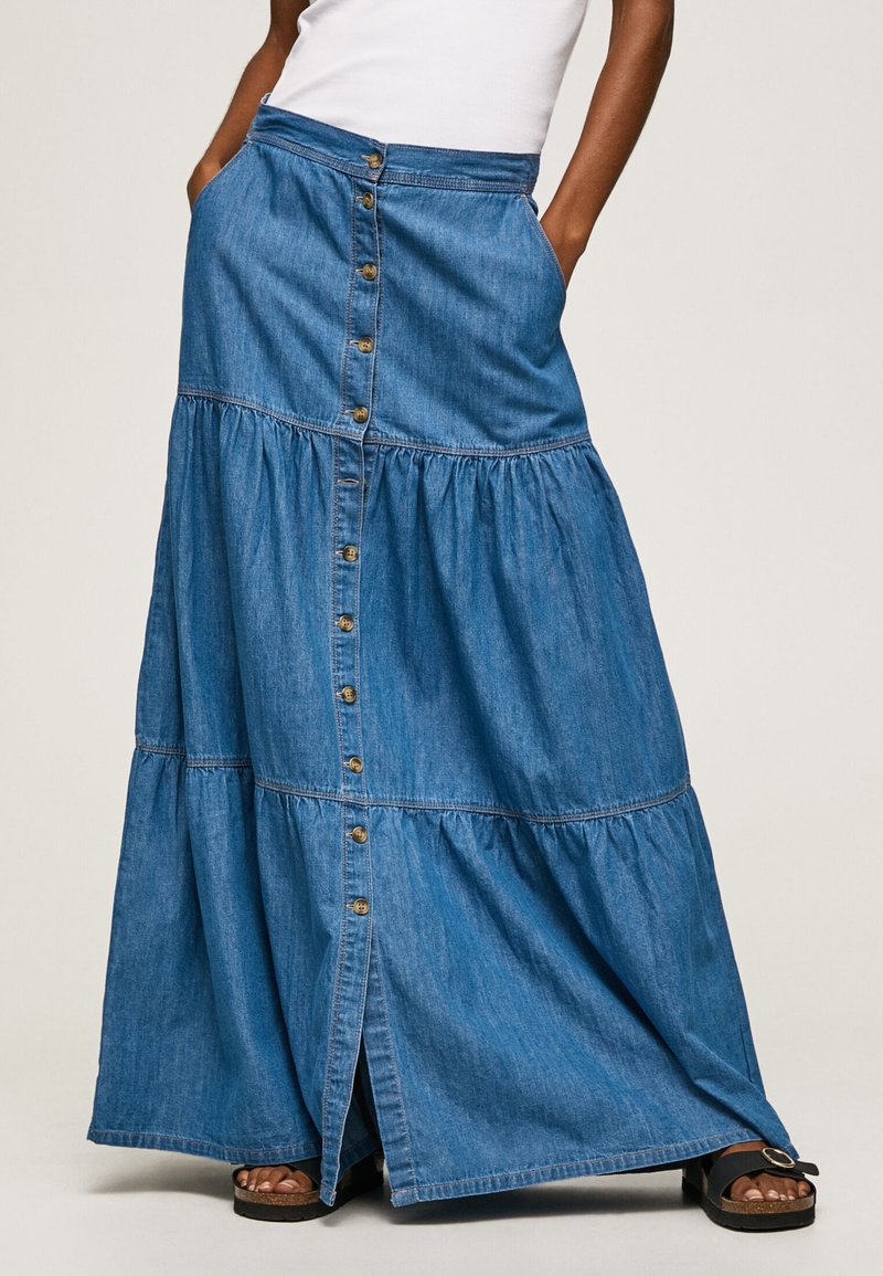 Pepe Jeans JEWEL Maxirock denim/blue denim Zalando.ch