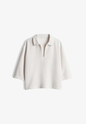 OPUS, RELAXED FIT RIB TEXTURE - Poloshirt - light cotton