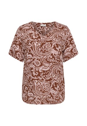 Kaffe Curve, KCAMI SHORT SLEEVE PRINTED - Camicetta - henna ballerina paisley