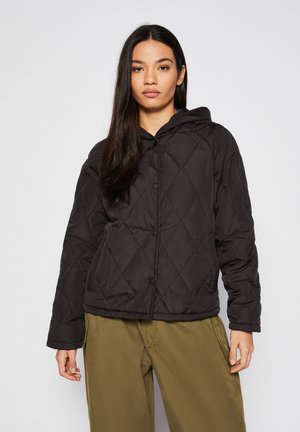 Urban Classics DIAMOND QUILTED HOODED  - Overgangsjakke - black