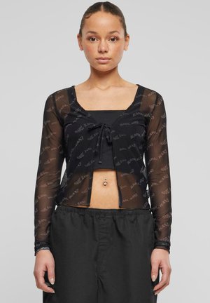 CHEST SIGNATURE FRONT TIE LS - Blúzka - black