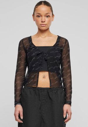 CHEST SIGNATURE FRONT TIE LS - Blouse - black